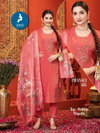 Pranali By Kaya Roman Shimmer Wholesale Kurti With Bottom Dupatta In India
